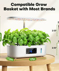 Dope Indoor Hydroponics Garden Kit With 12 Growing Pods Grow Light LCD Touch Panel 17 Inch Height Space Saving Planter in use