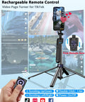 All In One Vlogging Kit For iPhone And Android With 63 Inch Auto Face Tracking Tripod Light Wireless Microphone Scroll Remote