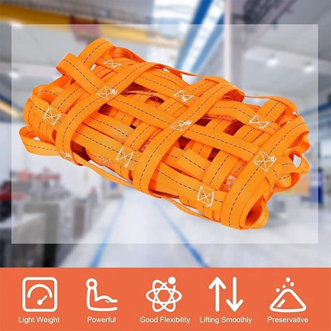 Heavy Duty Cargo Lifting Net With Tear Resistant Nylon Hoisting Sling For Loading And Unloading Durable Garden Handling Straps