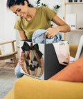 Kicker Quality Patchwork Fabric Storage Cube Built For Quick Room Upgrades With Heavy Duty Stitching And A Knockout Pumpkin Silhouette