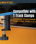 Dead Straight Precision Adjustable Router Jig With Built In Scales for T-Track Clamps, Aluminum construction, secure attachment.
