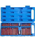 Get This Awesome 40 Pc Torx Star Spline Hex Socket Bit Set With Durable S2 Alloy And CR-V Steel Screwdriver Kit For Heavy Duty Repair Jobs That Break Loose Rusty Stuck Bolts Without Bending Or Cracking Under High Torque. Blue 40-piece Torx bit set in case.