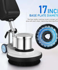 Heavy Duty Commercial Floor Scrubber Machine With Three Brushes Large 3.4 Gallon Tank 1.5 HP Motor 175 RPM Industrial