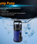 Heavy Duty Submersible Sump Pump Pumps A Badass Four Thousand Gallon Per Hour Flow With A Solid One Point One Kilowatt Motor underwater.