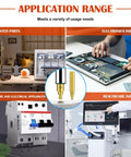 Application range including 3D printed parts, electronics industry, furniture, electrical appliances, and healthcare