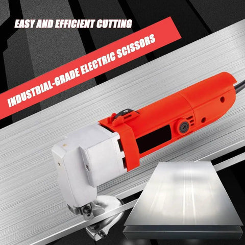 Pro Electric Metal Cutting Shears Heavy Duty Power Snips For Thin Stainless Steel Plates Professional Grade Cordless Tin Snips With Copper Motor on stainless steel sheet.