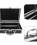 Rock Solid Portable Aluminum Alloy Toolbox With Lockable Handle And Ample Hardware Storage Featuring Sleek Modern Design, open view.