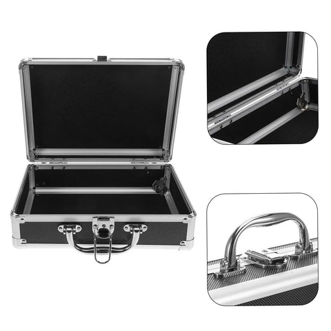 Rock Solid Portable Aluminum Alloy Toolbox With Lockable Handle And Ample Hardware Storage Featuring Sleek Modern Design, open view.