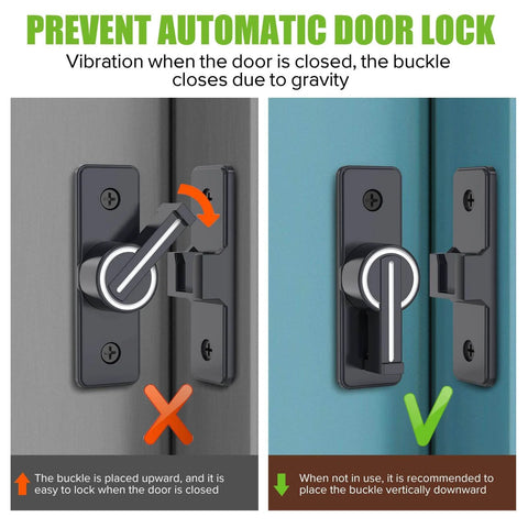 Heavy Duty 90 Degree Gate Latch For Barn Doors And Sliding Doors, Flip Latch Bolt Lock In Zinc Alloy With Matte Black Finish