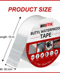 Aluminum Foil Butyl Tape Waterproof Silver Tape For Roof Leak Repair RV Window Glass Silicone EPDM Patching And Pipe Sealing