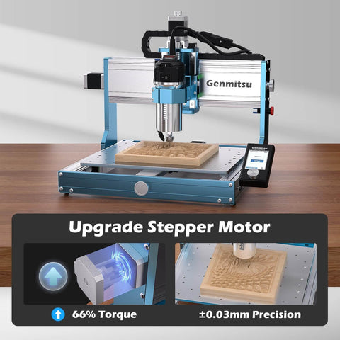 Beefy Ultra CNC Router Machine For Metal With 710W Spindle All Metal Frame 0.03mm Precision Dual Linear Guides And Ball Screws