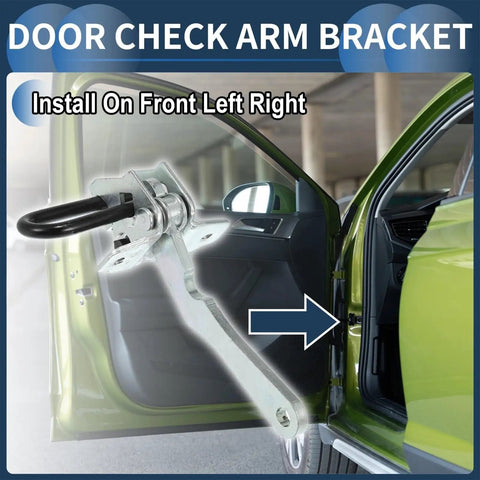 Citroen Jumper Mk2 Door Check Strap installation on front door, showing metal build and adjustable angles for 1994-2006 models