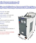 Badass Pneumatic Chip And Sludge Removal Machine Filters CNC Cooling Oil clears metallic gunk, dimensions 32.7x21.2x39.4 inches.