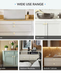 Premium Brushed Gold Cabinet Handles Zinc Alloy Drawer Pulls Modern Arched Kitchen Hardware Single Hole Five Pack used in kitchen and bathroom.