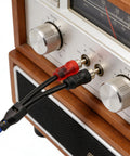 Straight Up 4 Gauge Auto Audio Hook Up Kit With 20 Ft Oxygen Free Copper Power Cable and 8 Gauge Speaker Runs connected to stereo switches.