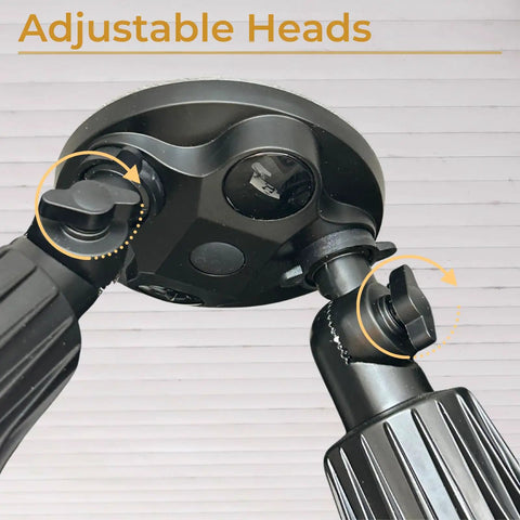 Led Black Two Light Bullet Flood Light 3000K Adjustable Dual Head Outdoor Security Spotlight Hardwired Waterproof