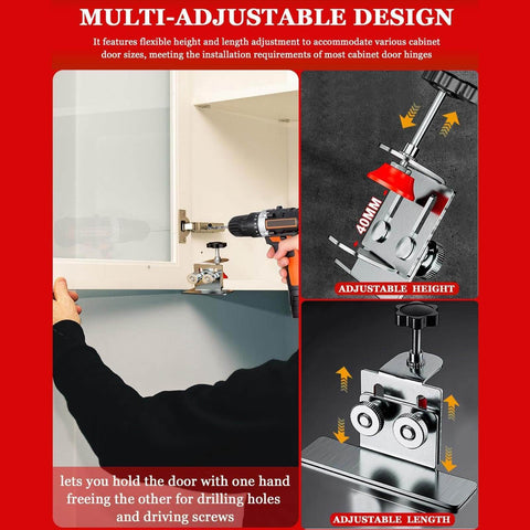 Pro Grade Cabinet Hinge Jig For Precise Door Installations, Heavy Duty Adjustable Clamp Template And Mounting Guide For Kitchen