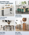 Kickstart Your Home Layout With These Knockout Adjustable Table Legs, versatile for desks, dining, and bar tables, heavy duty steel.