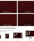 Burgundy Red Blackout Curtains 96 Inch Long 2 Panels Rod Pocket Window Drapes shown under different lighting conditions on screens.