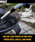 Tough As Nails Ash Vacuum With 4 Gallon Metal Canister And 4 HP Motor cleaning ash from a fire pit outdoors