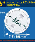 6 inch round non-slip boat hatch with detachable cover, waterproof ABS marine access hatch for boats, yachts, white finish.