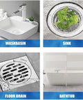 35 Pack Disposable Hair Catcher Mesh Strips For Shower Bathtub Sink Drain Stops Clogs Dead In Its Tracks Keeps Your Pipes Spotless in washbasin and bathtub settings.