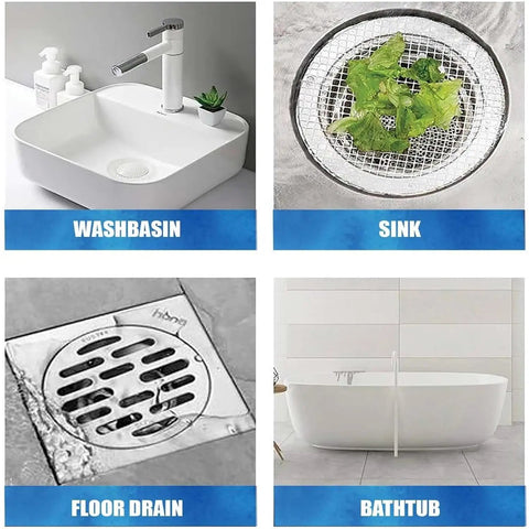 35 Pack Disposable Hair Catcher Mesh Strips For Shower Bathtub Sink Drain Stops Clogs Dead In Its Tracks Keeps Your Pipes Spotless in washbasin and bathtub settings.