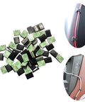Premium Adhesive Cable Management Clips Super Sticky Backing Clean Pop Off No Damage Wire Cord Organizers for desk and car use.
