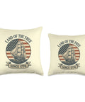 Totally Patriotic Sailboat Throw Pillow With Red White Blue Flag Design Celebrating Freedom Since 1776 All American Americana Decor