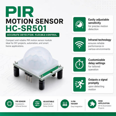 3 Pack PIR Motion Sensor HC SR501 Infrared Pyroelectric Detector Module With Adjustable Sensitivity And Delay For Arduino Raspberry Pi And DIY Smart Home Rigs, HC-SR501