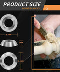 Carbide lathe inserts set for wood turning: 11mm square, 12mm and 8.9mm rounds, 30x10mm diamond, screws