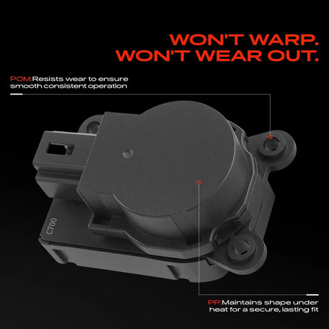Heavy Duty Hvac Heater Blend Door Actuator Fits Chevy Buick Cadillac, durable motor shown from above, compact size.