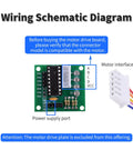 Wiring schematic diagram for Two Pack 24BYJ48 12V Stepper Motor With 4 Phase 5 Wire Micro Reducer pictured with motor interface