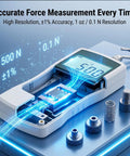 Beefy 500N Digital Force Gauge With Real Time, Peak And First Peak Modes For Tension And Compression Testing, Backlit LCD Screen, Four Units N Kg Lb Oz, High Precision Inner Sensor, Easy Trigger Pull For DIY, Lab Or Workshop cutaway view showing 500N sensor