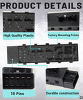 Heavy Duty 8 Way Front Left Power Seat Switch Upgrade With 10 Pin Connector 25974714 Replacement Recline Adjuster