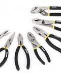 7 Piece Pliers Set With 8 Inch Water Pump Pliers 8 Inch And 6 Inch Slip Joint Pliers 7 Inch Linesman Pliers 6 Inch Diagonal Pliers And 6 Inch Mini Long Nose Pliers For Home Diy Auto Heavy Duty Anti Slip Double Dip Handles displayed on white background.