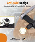 12 Inch 2 Jaw Gear Puller Reversible Bearing Puller Tool with anti-skid hexagonal shaft and wrench demonstration