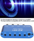 Mini Stereo Audio Mixer 4 In 1 Out With Independent Channel Volume Controls And Bass Treble Adjustments For PC Laptop And Headphones