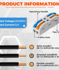 84 Piece Lever Wire Connector Kit For Quick Connects Reusable Compact Splicing For 28 12 AWG Wiring With Easy Toggle Levers