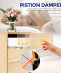 Piston damper mechanism on 22 inch full extension drawer slides with ball bearing rails, showcasing smooth, soft-close operation.