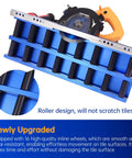 Bevel Edge Tile Tool With 16 Roller Base, 43 Degree Chamfer Machine, Water Cooling And Dust Bag, close-up of roller design