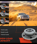 Beefed-Up Front Wheel Bearing And Hub Assembly With ABS Ring For Dodge Ram 1500 2000 2001 5-Lug RWD 2-Pack High-Load Capacity