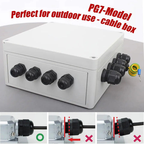 Waterproof Nylon Cable Gland Kit 100Pcs Adjustable Glands With Gaskets For 3Mm To 6.5Mm Cables Explosion Proof Sealing M12 By 1.5 Wire Connector Rugged Electrical Fittings