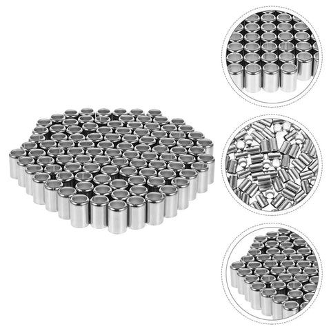 200 Pcs Stainless Steel Compression Hose Ferrules For Air Hoses And Hydraulic Lines Prevent Liquid And Gas Leaks Boost Workflow Efficiency Pro Grade Durable For Petroleum And Marine Jobs Corrosion Resistant, stacked ferrules