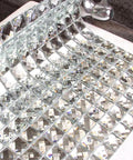 Mirror Glass Mosaic Tile Crystal Diamond Backsplash For Kitchen And Bathroom Walls Mesh Mounted Pack Of 5 Sheets glossy surface design