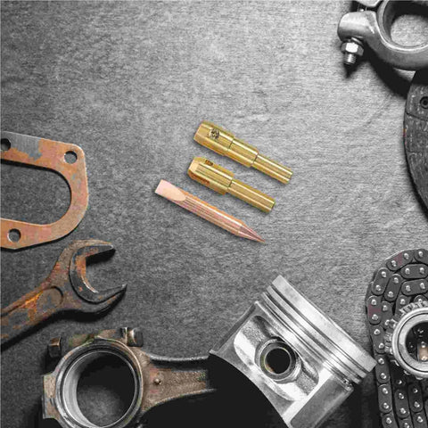 Sheet Metal Dent Repair Kit With Chuck Stud Welder And Dent Puller Set including soldering iron tips on gray surface