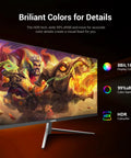 24 Inch Gaming Monitor With 100Hz Refresh, Built In Speakers, 1080p Display, Ergonomic Tilt For Home Office And Gaming