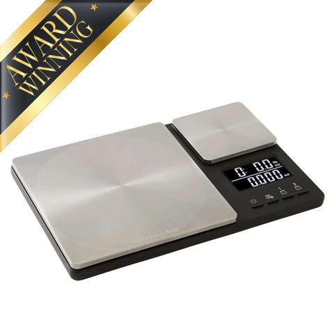 Dual Platform Digital Kitchen Scale For Home Chefs With 11 Lb And 16 Oz Capacity, Precise 0.1 Oz Increments, stainless steel, LCD readout