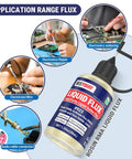 Image showing No Clean Liquid Solder Flux Dropper for electronics soldering and repair applications, 30 mL bottle.
