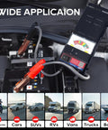 6V And 12V Battery Load Tester For Cars, Motorcycles, RVs, Boats And ATVs, 100 To 1000 CCA Range, Portable 100A Battery Tester With Rubber Handle For Easy Transport And Quick Battery Health Check. connected to car battery, wide application